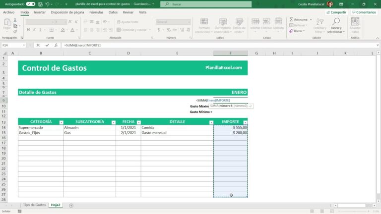 Control de gastos con Excel: plantilla paso a paso y cómo interpretarla